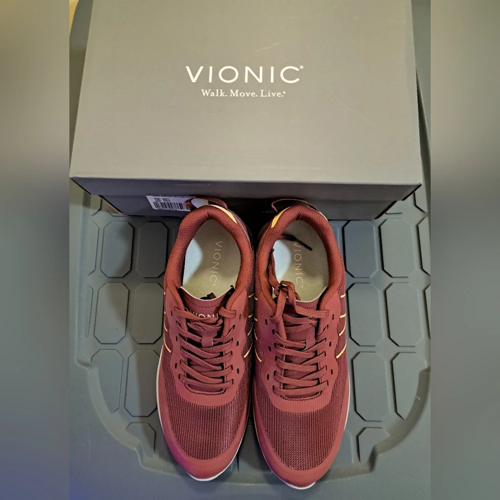VIONIC SNEAKERS brand new AUDIE COMFORT Walking sneakers COLOR is SHIRAZ 7.5M - Picture 4 of 9
